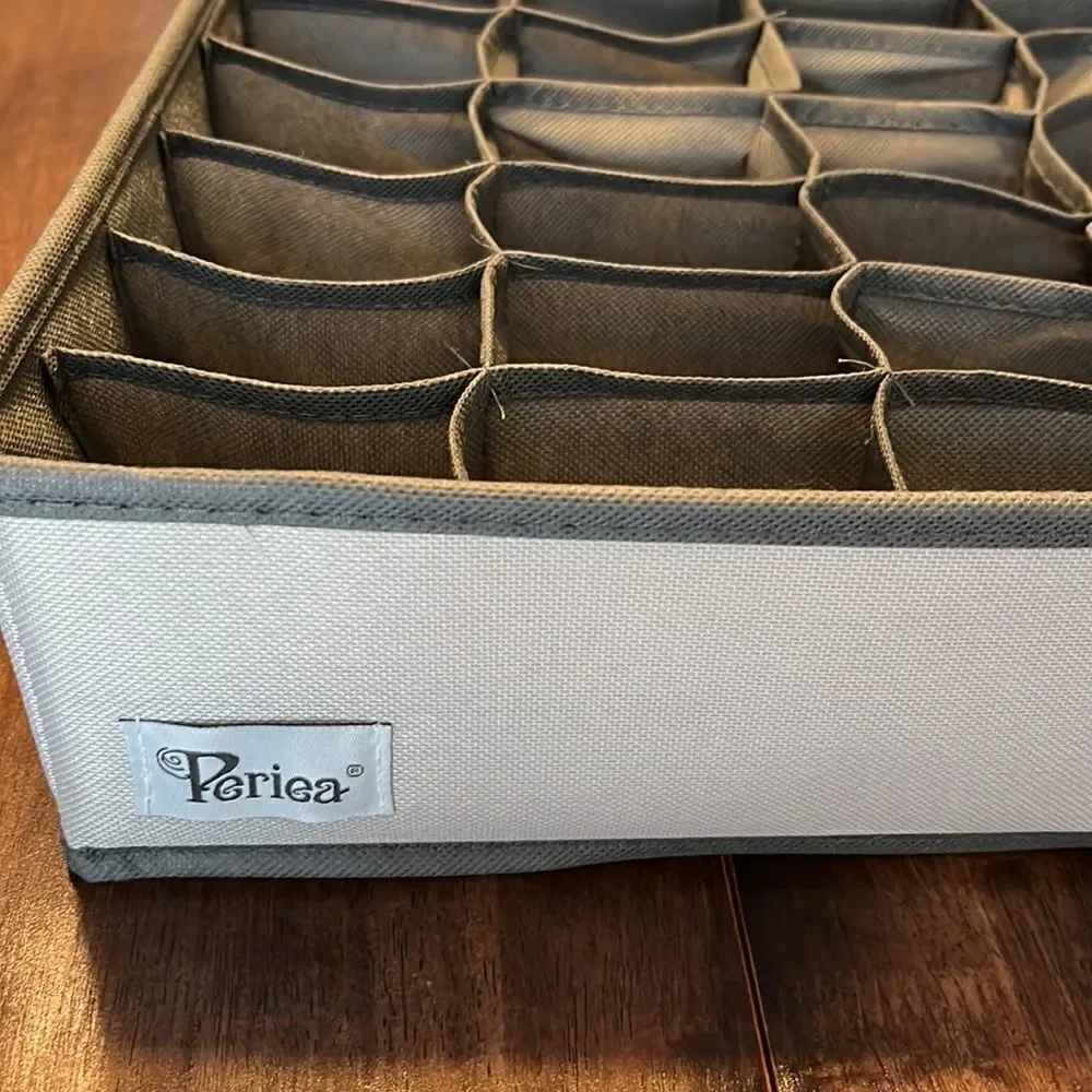 Periea Gray Organizational and Collapsible Drawer Square